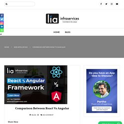 Comparison Between React Vs Angular - Lia Infraservices