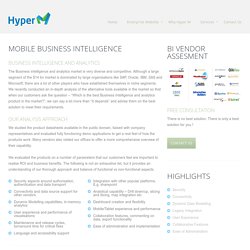 Compare Business Intelligence Tools