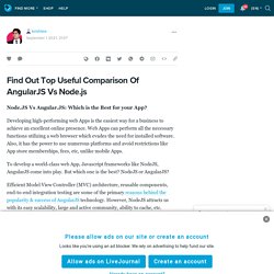 Find Out Top Useful Comparison Of AngularJS Vs Node.js: krishlee — LiveJournal