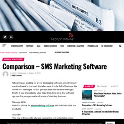Comparison - SMS Marketing Software