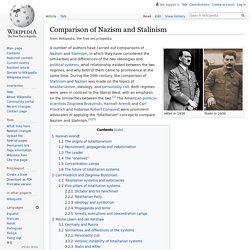 Comparison of Nazism and Stalinism