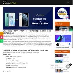 OnePlus 8 Pro vs iPhone 11 Pro Max