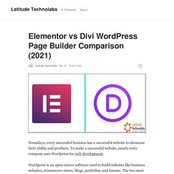 Elementor vs Divi WordPress Page Builder Comparison (2021)