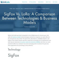 SigFox Vs. LoRa: A Comparison Between Technologies & Business Models