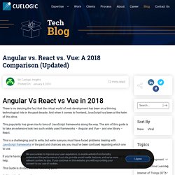 Angular vs. React vs. Vue: A 2018 Comparison (Updated) - Cuelogic