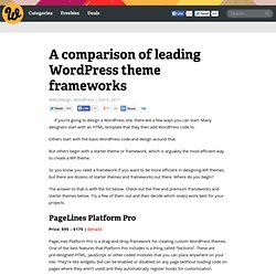 A comparison of leading WordPress theme frameworks
