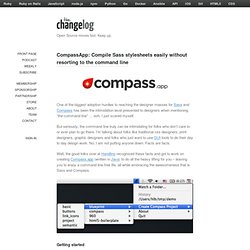 CompassApp: Compile Sass stylesheets easily without resorting to the command line