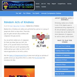 Random Acts of Kindness - Compassion Games International