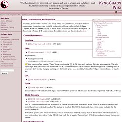 Unix Compatibility Frameworks [KyngChaos Wiki]