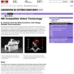 MR Compatible Robot Technology