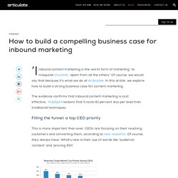 How to build a compelling business case for inbound marketing