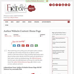 3 Compelling Questions Your Author Website HOME Page Must Answer