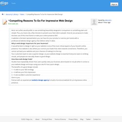 Compelling Reasons To Go For Impressive Web Design