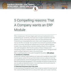 5 Compelling reasons That A Company wants an ERP Module