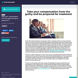 Take your compensation from the guilty and be prepared for treatment