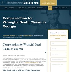 Compensation for Wrongful Death Claims in Georgia - Brockman Law Firm