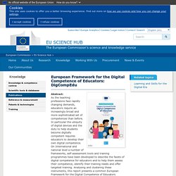 European Framework for the Digital Competence of Educators: DigCompEdu
