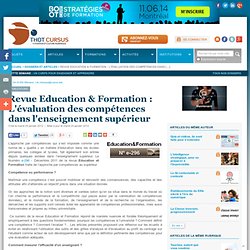 Revue Education & Formation : L'évaluation des compétences dans l'enseignement supérieur