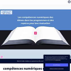 compétences numériques dans les programmes par fabienjoubert19 sur Genially