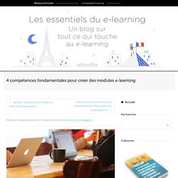 4 compétences e-learning fondamentales