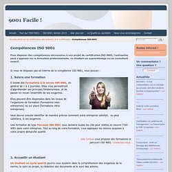 Compétences ISO 9001