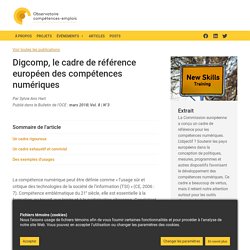 Digcomp, le cadre de référence européen des compétences numériques