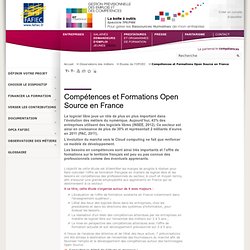 Compétences et Formations Open Source en France / Etudes de l'OPIIEC / Observatoire des métiers