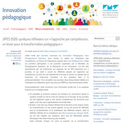 JIPES 2020, quelques réflexions sur « l’approche par compétences, un levier pour la transformation pédagogique »