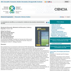 La competencia científica y su evaluación. Análisis de las pruebas estandarizadas de PISA