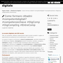 Come formare cittadini #competentidigitali? #competenzechiave #DigComp #DigCo...