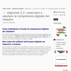 DigComp 2.1: osservare e valutare la competenza digitale dei cittadini - cittadinanza digitale