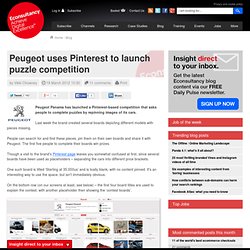 Peugeot uses Pinterest to launch puzzle competition