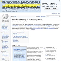 Investment theory of party competition