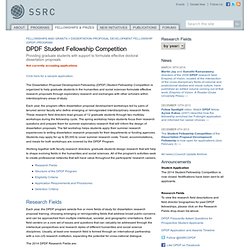 DPDF Student Fellowship Competition — Fellowships & Grants