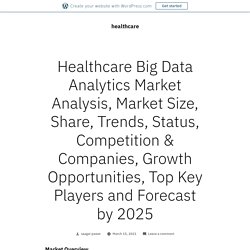 May 2021 Report on Global Healthcare Big Data Analytics MarketSize, Share and Trends 2021-2026