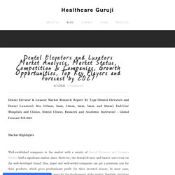 Dental Elevators and Luxators Market Analysis, Market Status, Competition & Companies, Growth Opportunities, Top Key Players and Forecast by 2027 - Healthcare Guruji