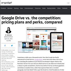 Google Drive vs. the competition: pricing plans and perks, compared