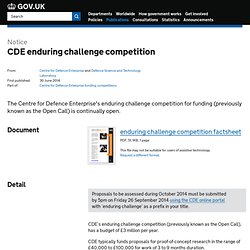 CDE enduring challenge competition