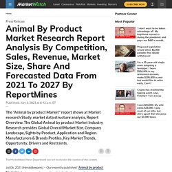 Animal By Product Market Research Report Analysis By Competition, Sales, Revenue, Market Size, Share And Forecasted Data From 2021 To 2027 By ReportMines