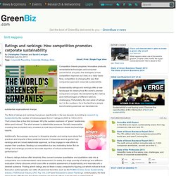 Ratings and rankings: How competition promotes corporate sustainability