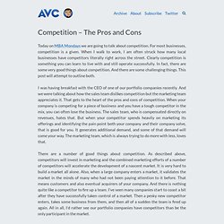 Competition – The Pros and Cons