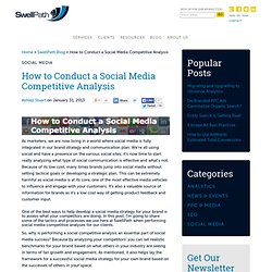 How to Conduct a Social Media Competitive Analysis - SwellPath