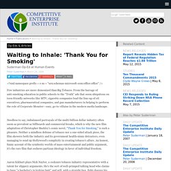 Waiting to Inhale: 'Thank You for Smoking'