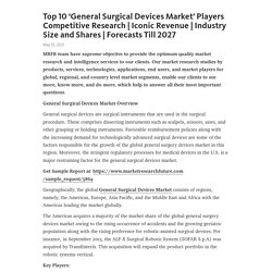 Top 10 ‘General Surgical Devices Market’ Players Competitive Research