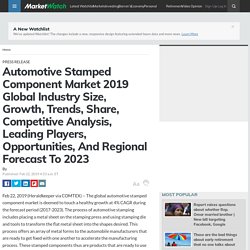 Automotive Stamped Component Market 2019 Global Industry Size, Growth, Trends, Share, Competitive Analysis, Leading Players, Opportunities, And Regional Forecast To 2023