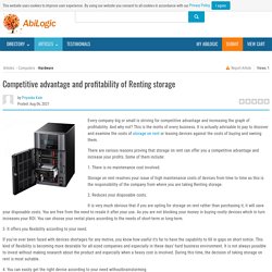 Competitive advantage and profitability of Renting storage