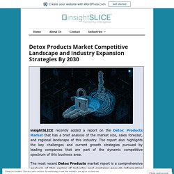 Detox Products Market Competitive Landscape and Industry Expansion Strategies By 2030