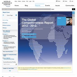 The Global Competitiveness Report 2012 - 2013