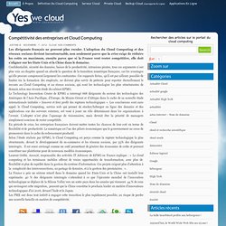 » Compétitivité des entreprises et Cloud Computing