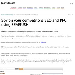 Seo and PPC competitor analysis using SEMRUSH